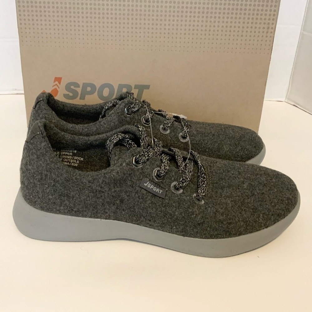 JSport by Jambu Women’s Acrylic Lace Up Round-Toe Shoes Gray Size 10 NWT